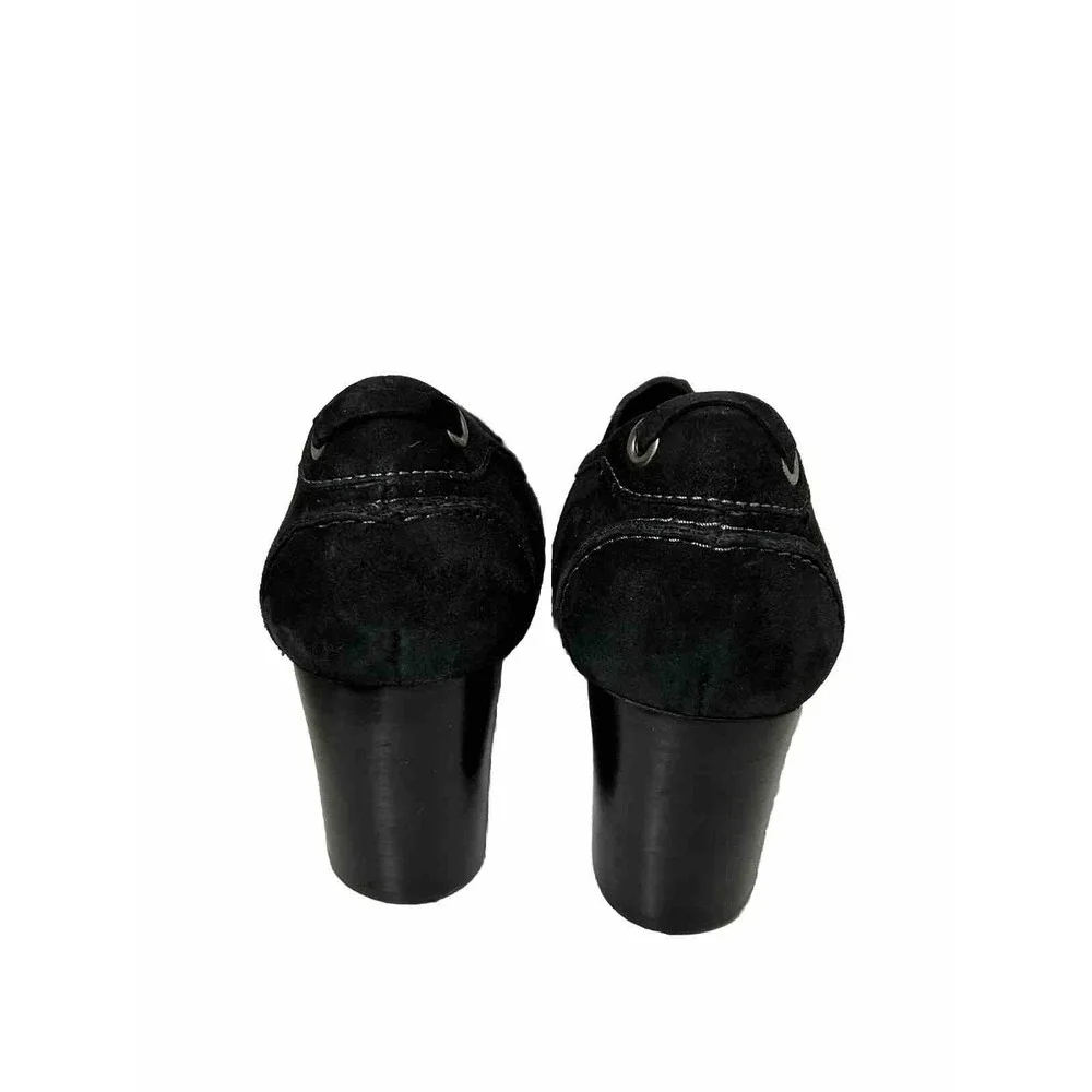 Liz Claiborne Boots‎ Womens 8 1/2 Anandale Low Ankle Bootie Black Suede Heels - Picture 3 of 7